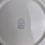 Set of 6 Gien deep plates, Coquille model, 1970/80, off-white