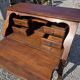Curved donkey desk in walnut (secretary)