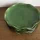Set of 4 wavy glazed earthenware plates by Milon from Dieulefit 1970.