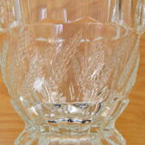 Mid-century glass vase,bohemia glass,1970