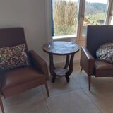 Round art deco pedestal table