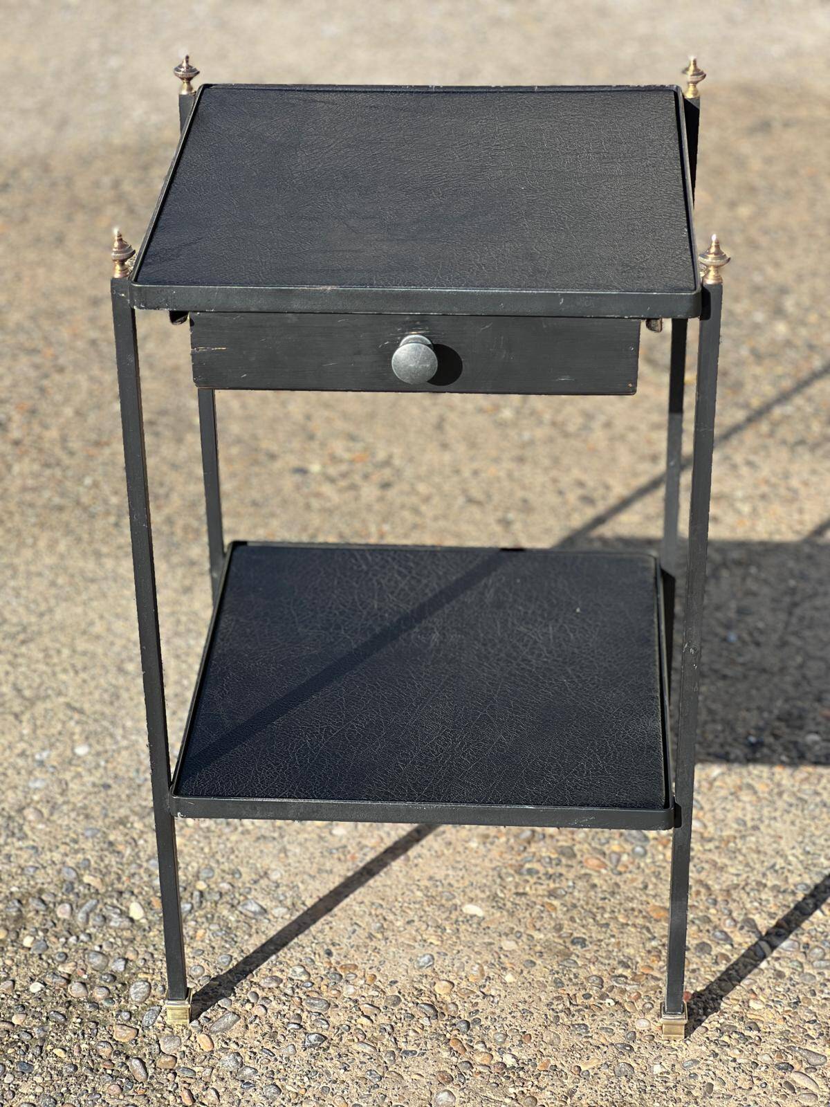 Side Table or Nightstand — Jacques Adnet Style — French Design 1950