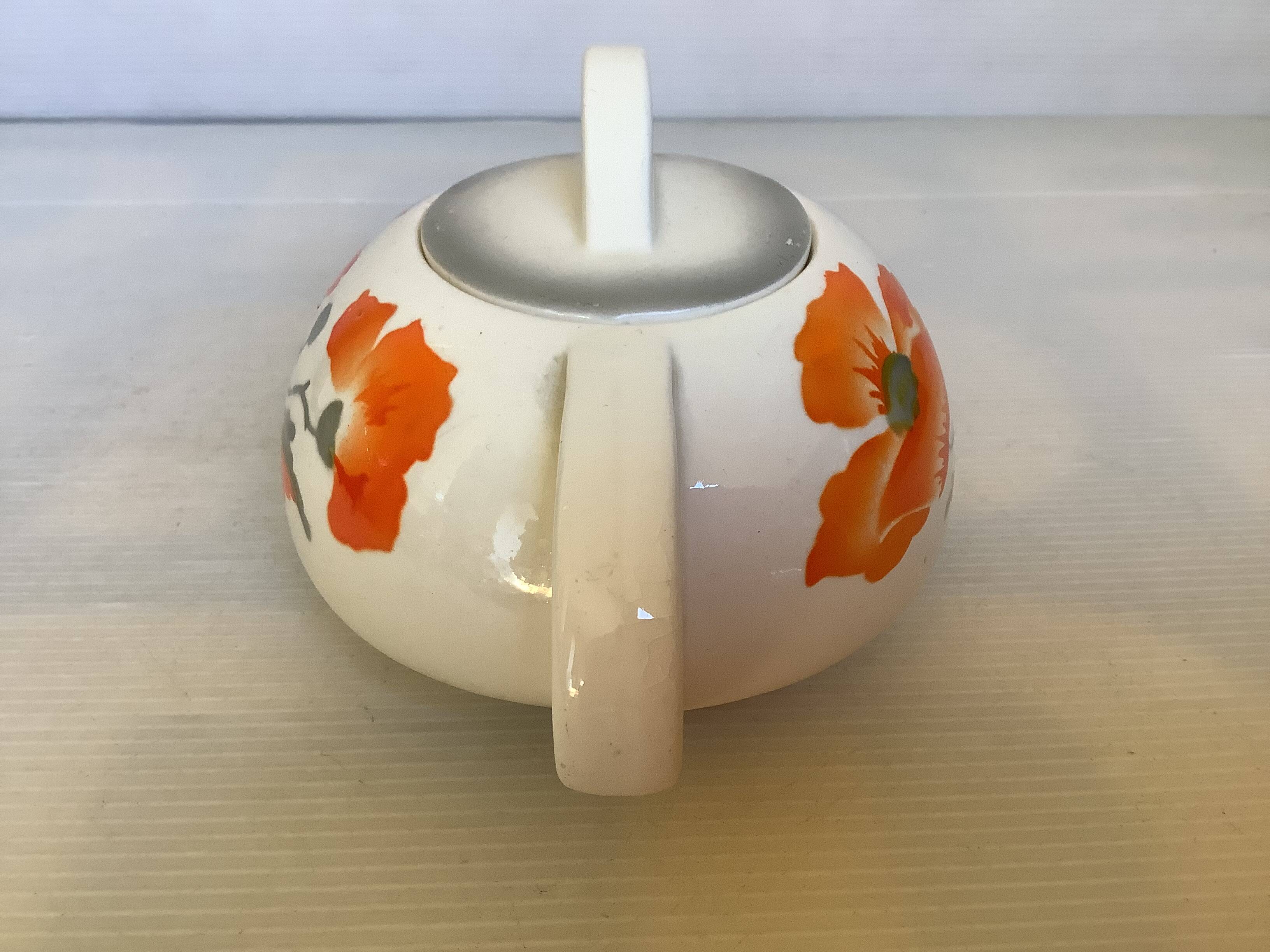 Art Deco flower sugar bowl