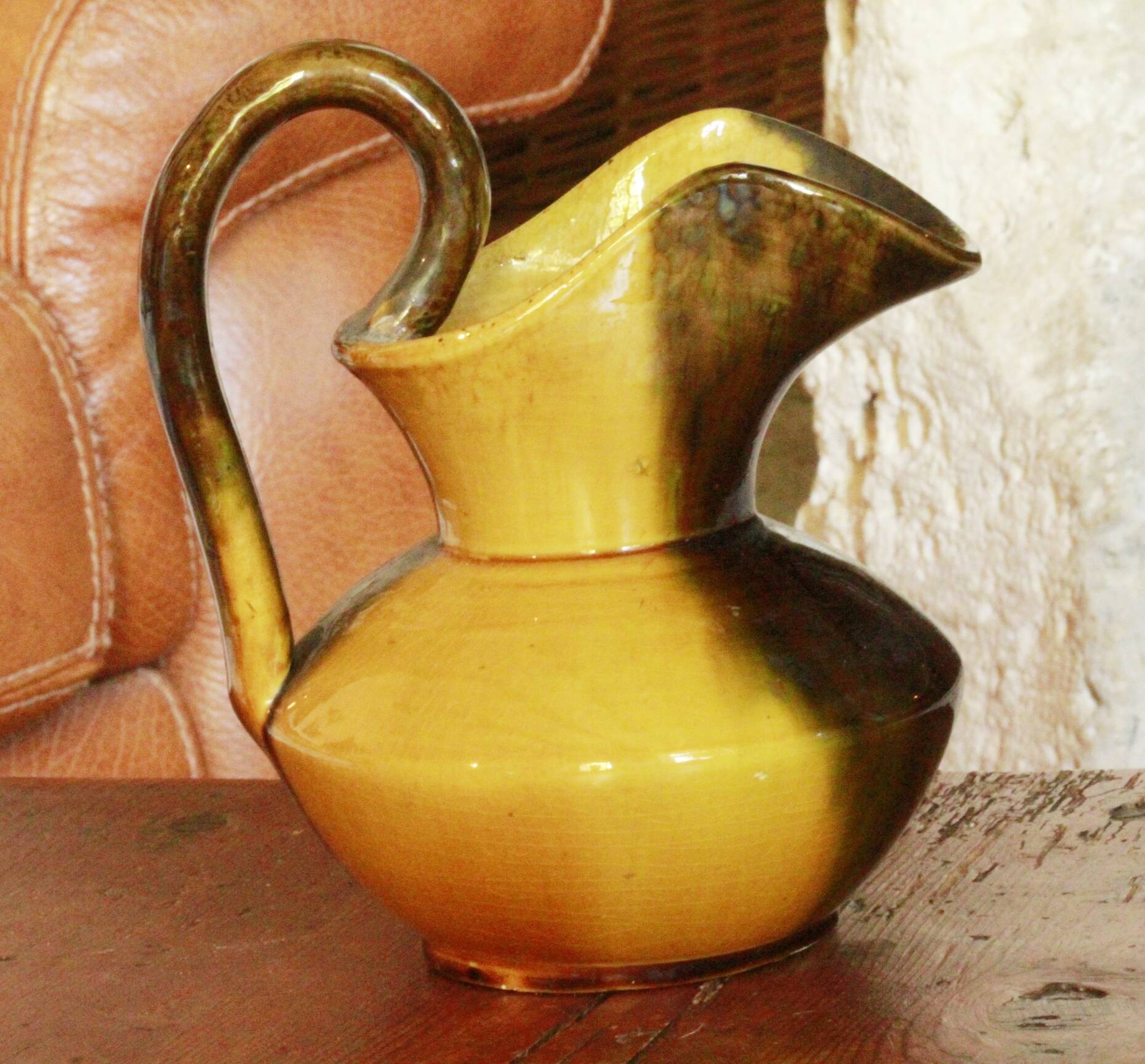 Old Vallauris ceramic jug