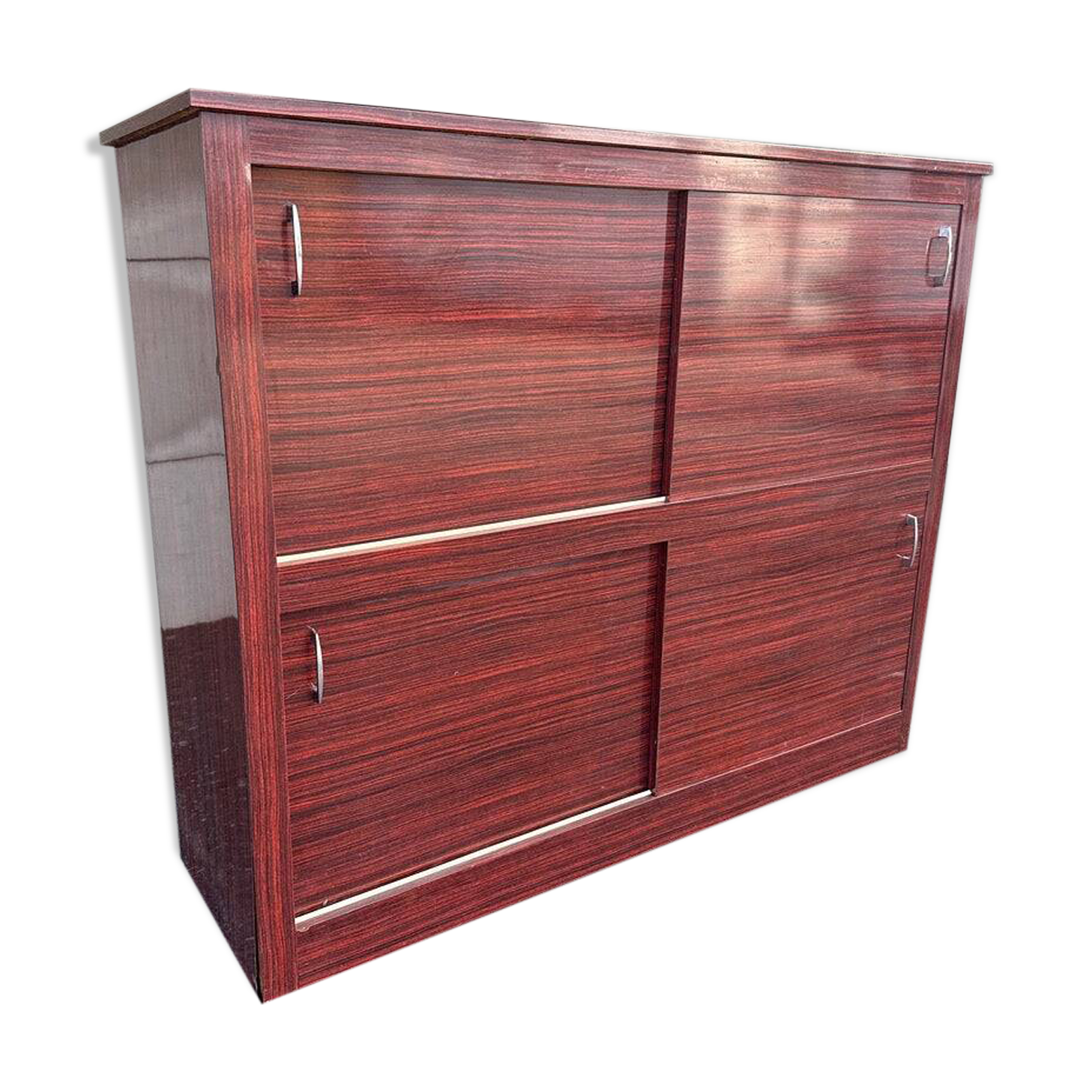 Vintage Partition Storage Unit – Organiser – Wooden Sliding Doors