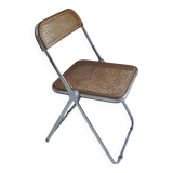 Vintage design cane folding chair: Giancarlo Piretti