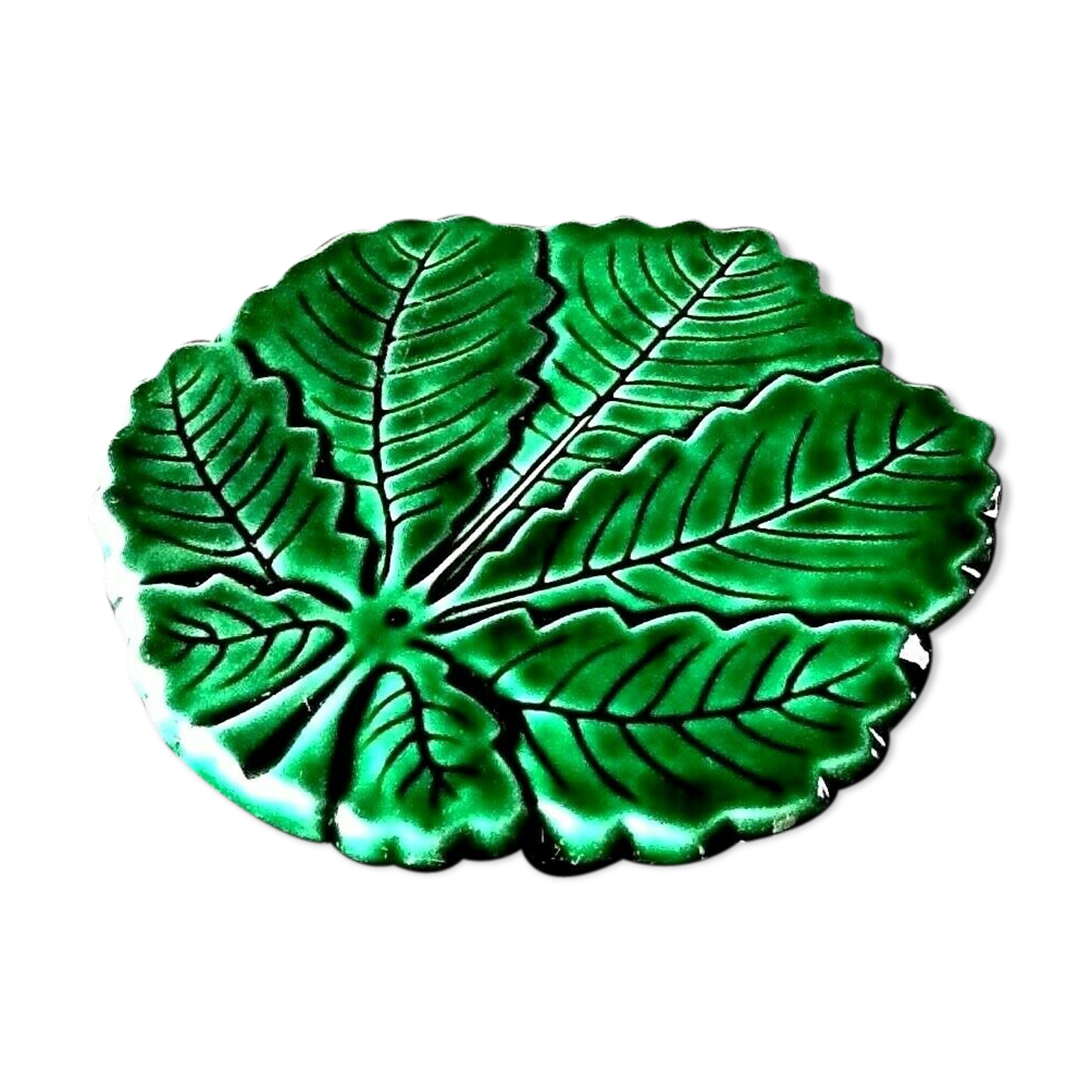 Ceramics under flat Vintage 60s leaf shape