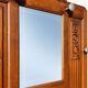 Art Deco Wardrobe Solid Carved Oak Bevelled Mirror 1930
