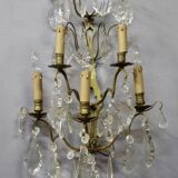 Large Bronze Wall Light with Pendants