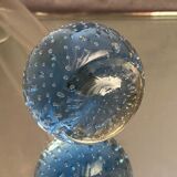 Long-necked soliflore vase on sulphide ball base