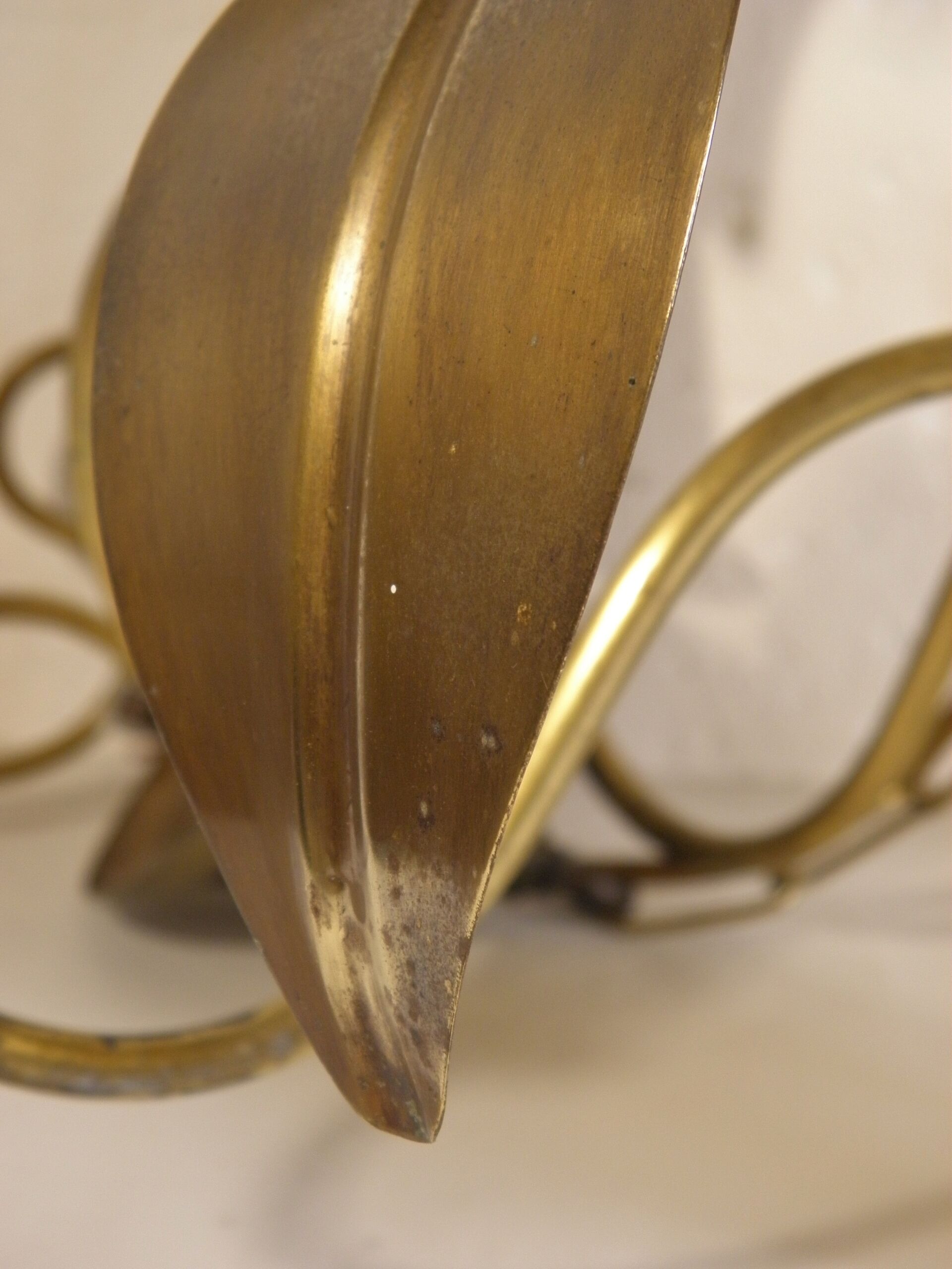 Luster "foliage" brass and gold metal 1970