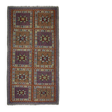 Tapis Kilim Vintage Turc Oushak 186x349 cm Laine Fait Main