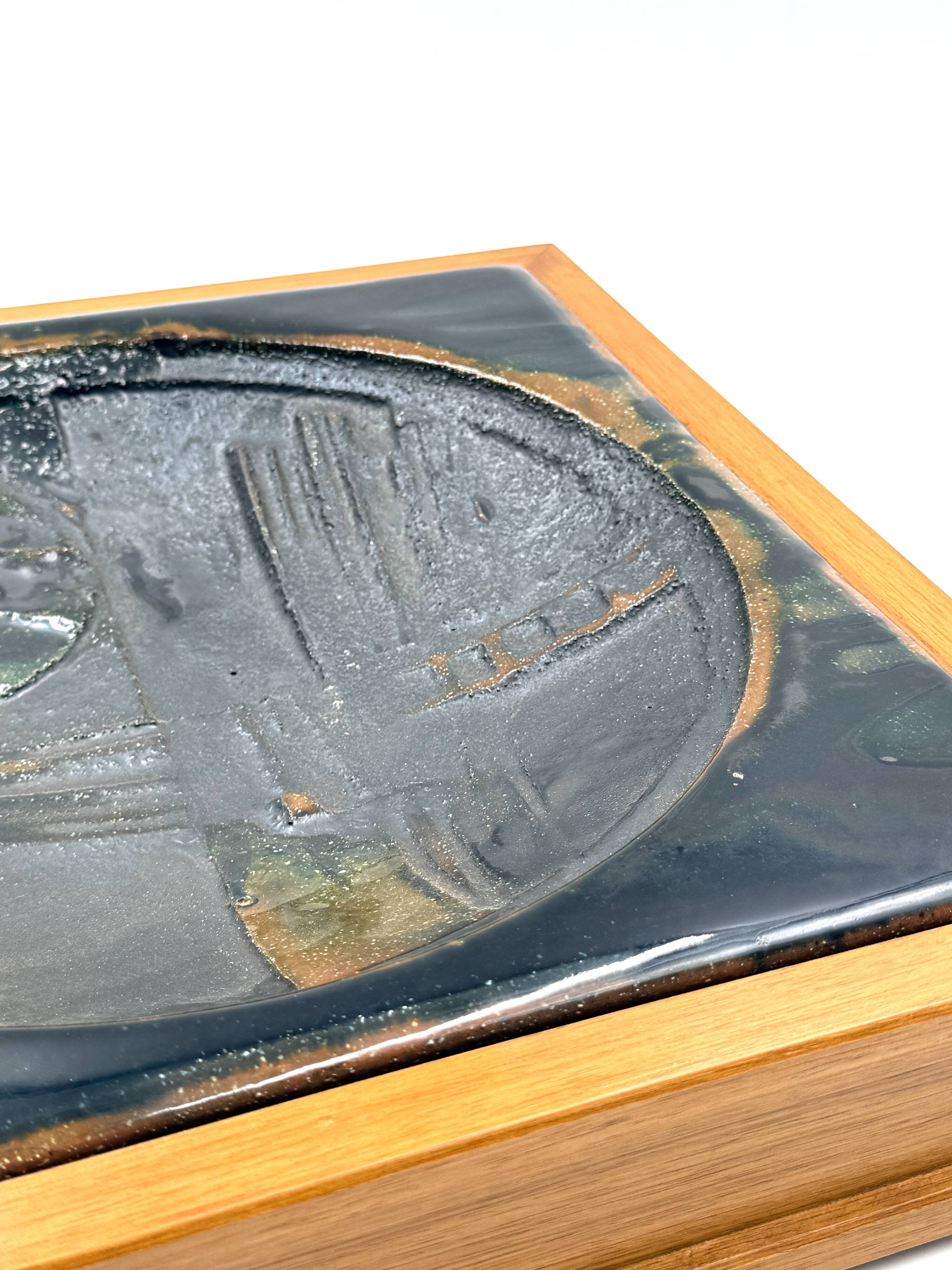 Gianni Pinna, vide poche / sculpture autoportante en céramique, Italie 1970
