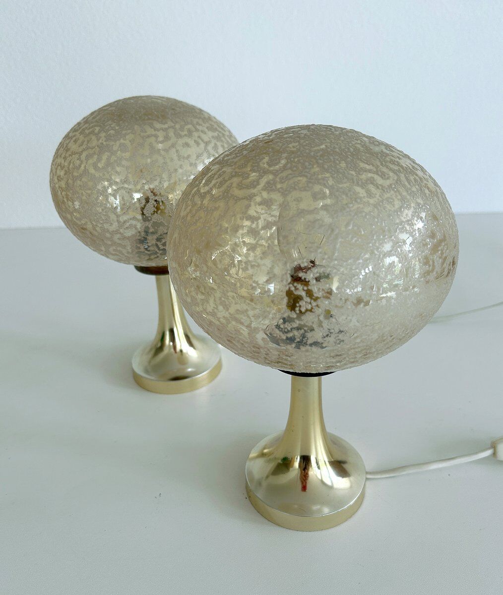 Pair Vintage Space Age table lamps, 1970s,