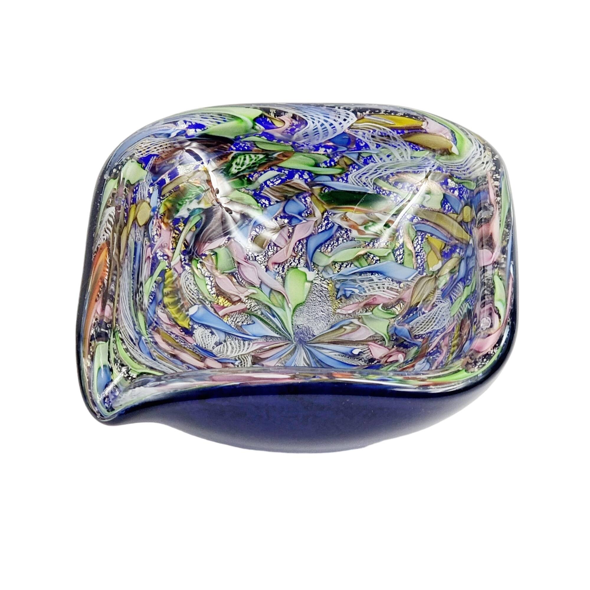 Large Murano Tutti Frutti Art Glass Bowl by Dino Martens for AvEM, Italy, 1960s