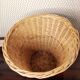 Vintage wicker basket planter