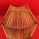 panier en rotin, bambou, corbeille vide poche vintage années 60