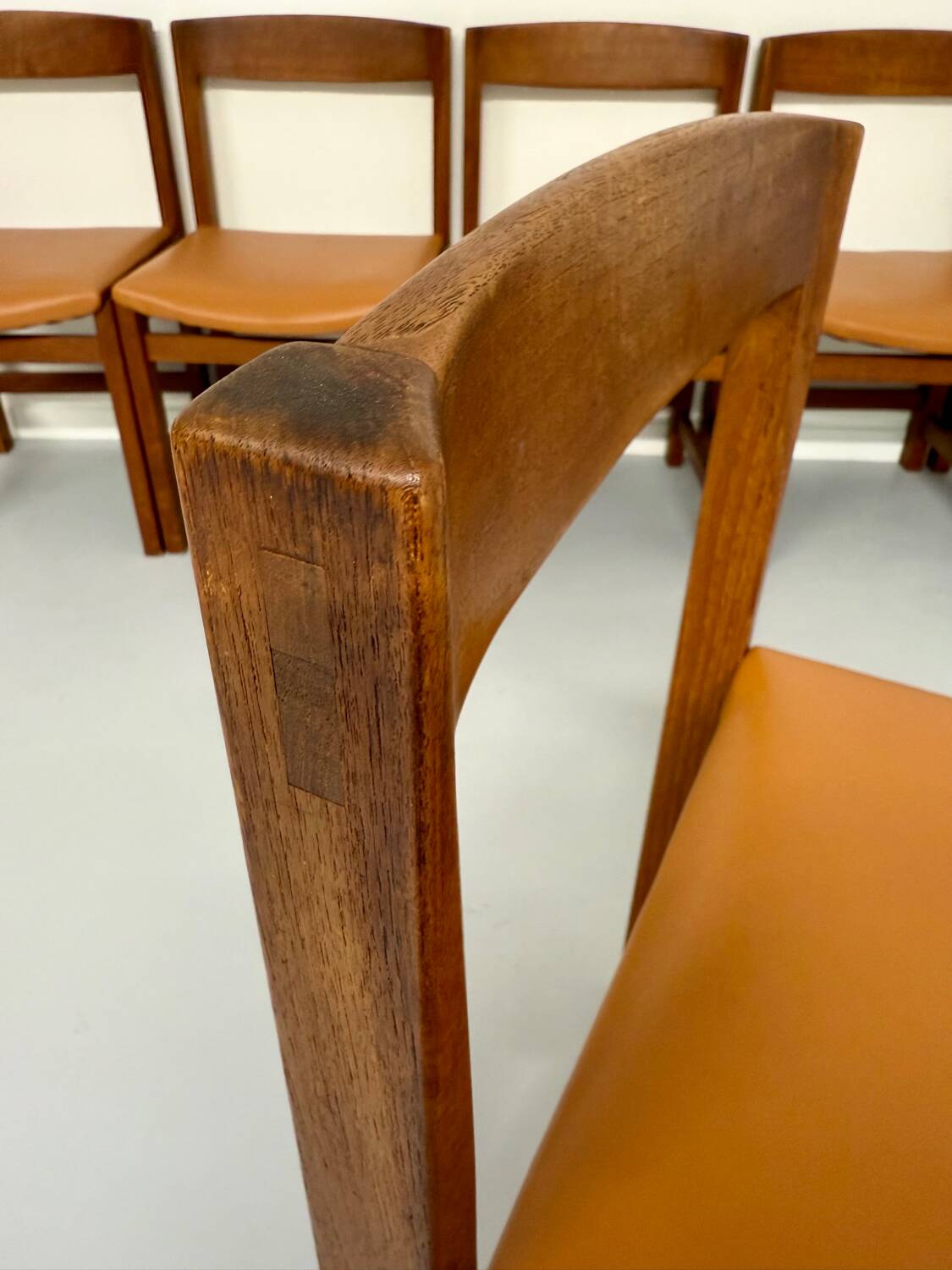 Lot of 6 old Scandinavian chairs "Corona" design 60s Lennart Bender