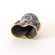 Vase Vallauris gris et moutarde