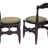 Set of 4 chairs by Guillerme and Chambron