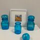 Small turquoise blue jar from the 70s