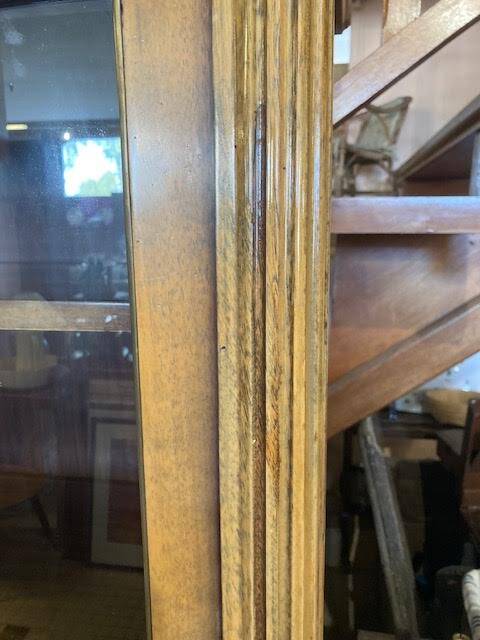 2-door cherry wood bookcase