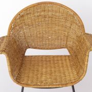 Vintage Basket Chairs by Gianfranco Legler 1950s | Set of 3 Swiss Rattan