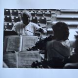 " Violon violoniste " photo anonyme noir & blanc originale