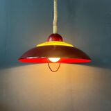 Suspension rouge scandinave de style futuriste par Knud Christensen
