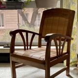 Colonial armchair - teak and bamboo
