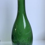 Italian green glass bottle 70s