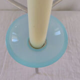 Chrome and blue seventies candlestick