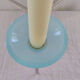 Chrome and blue seventies candlestick
