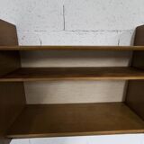 1950 solid oak wall shelf with invisible fixings
