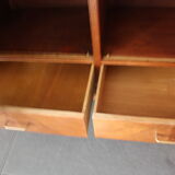 Vintage oak buffet and ceramic 1950