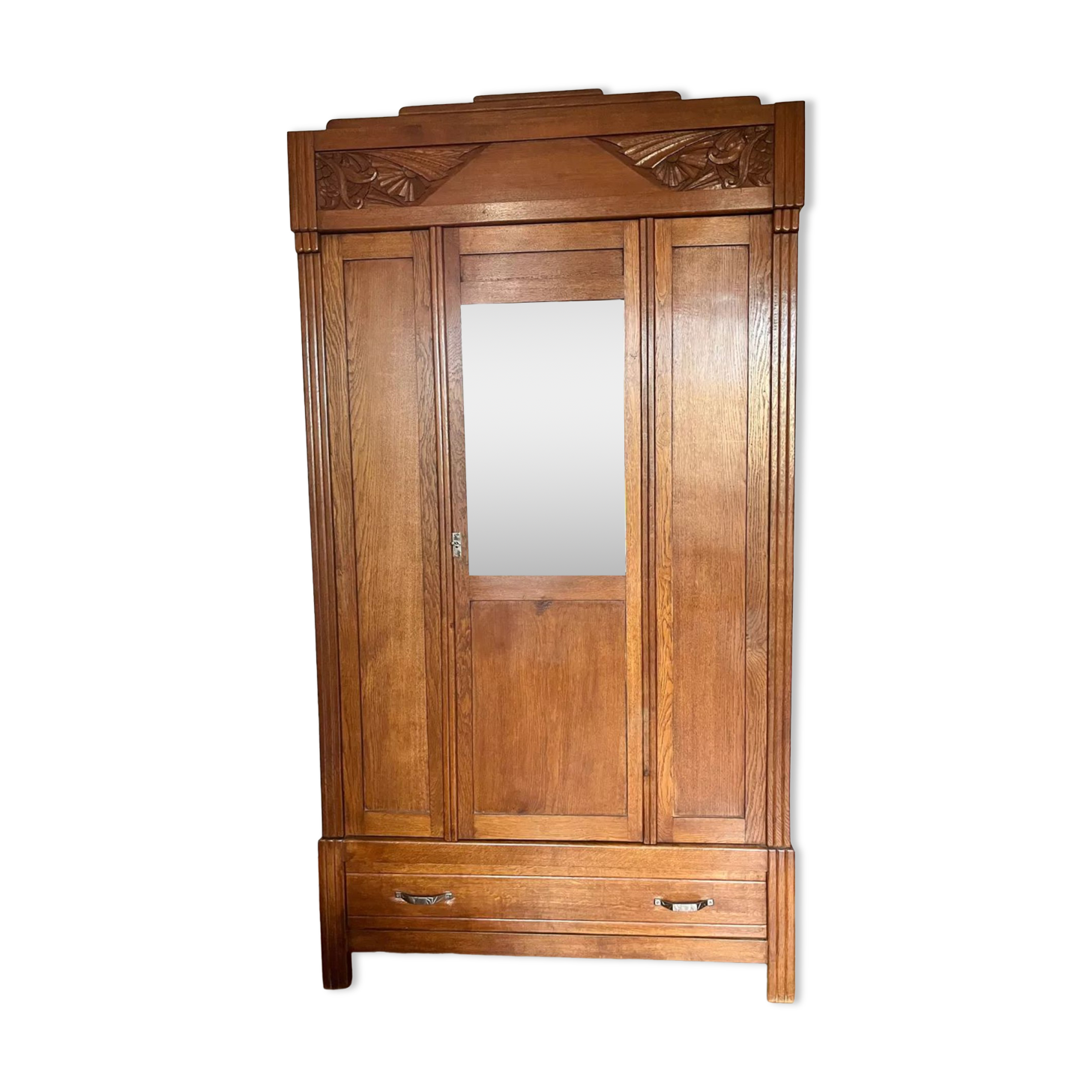 Art deco cabinet raw wood