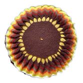 Coussin vintage rond crochet