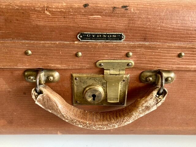 Old brown suitcase