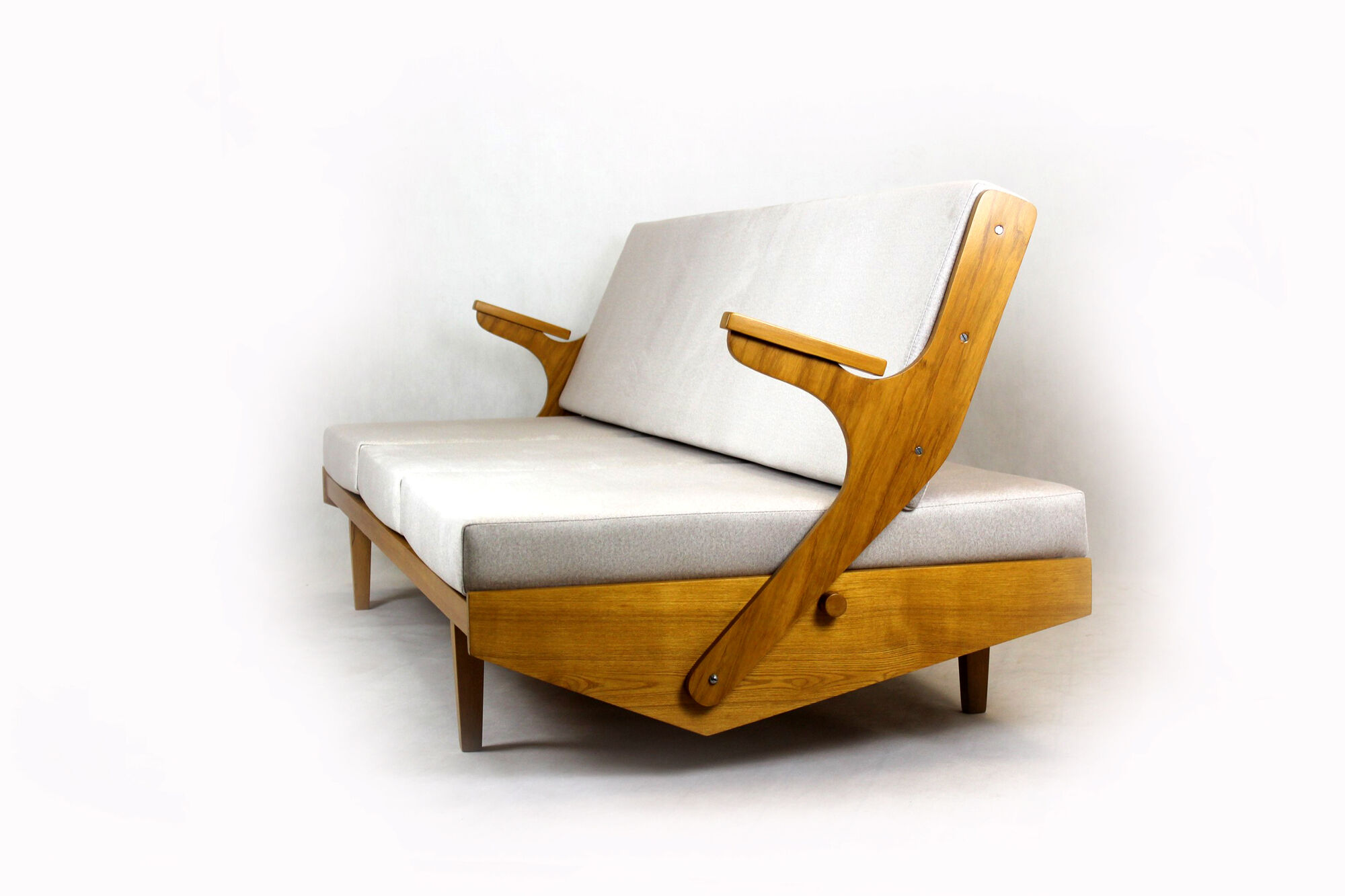 Restored Mid-Century Convertible Sofa from Opp Drevovyroba, 1970s