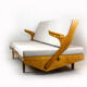 Restored Mid-Century Convertible Sofa from Opp Drevovyroba, 1970s