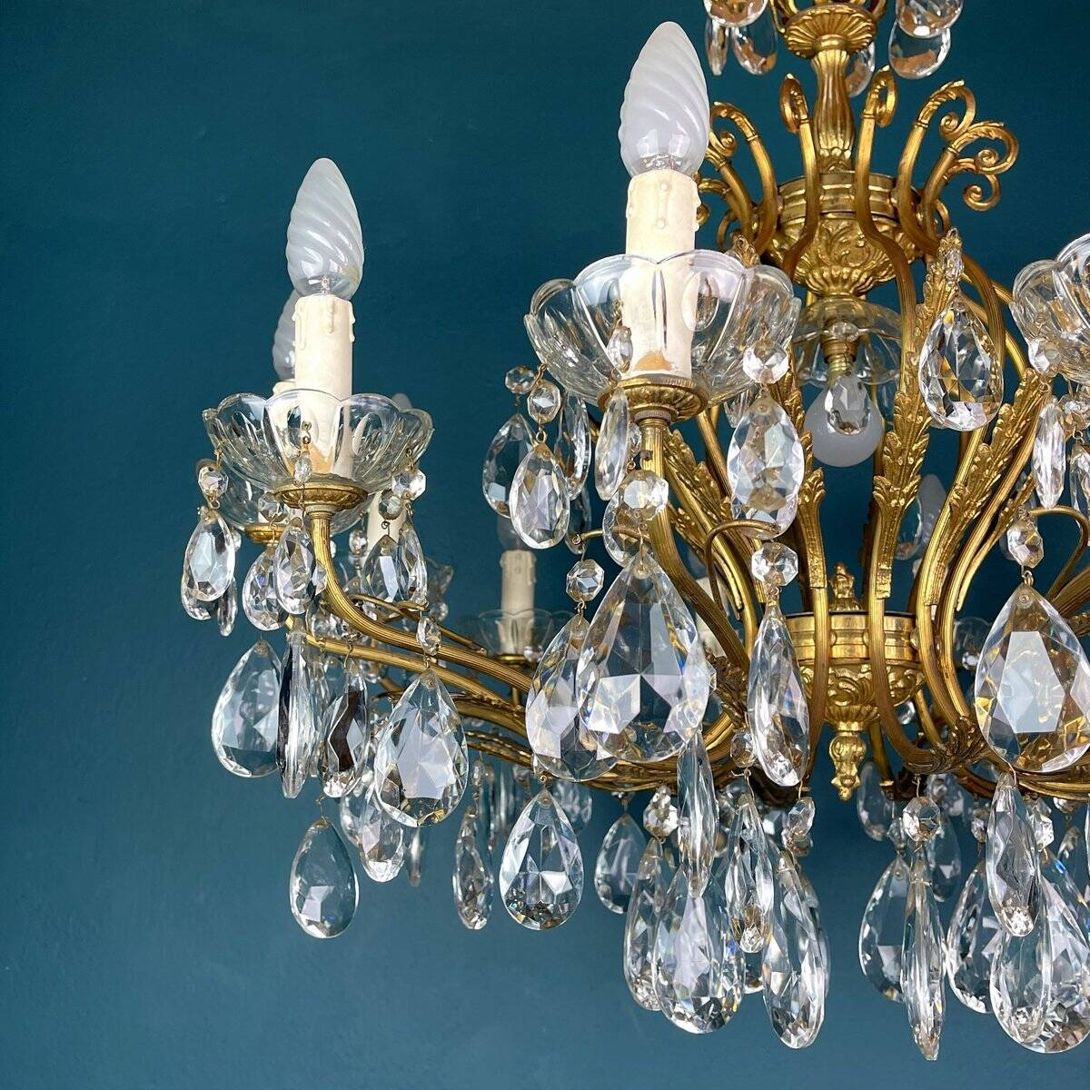 Large crystal chandelier, Italy, 1950s