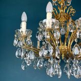 Large crystal chandelier, Italy, 1950s