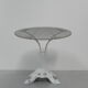 Table de jardin en acier avec base en fonte