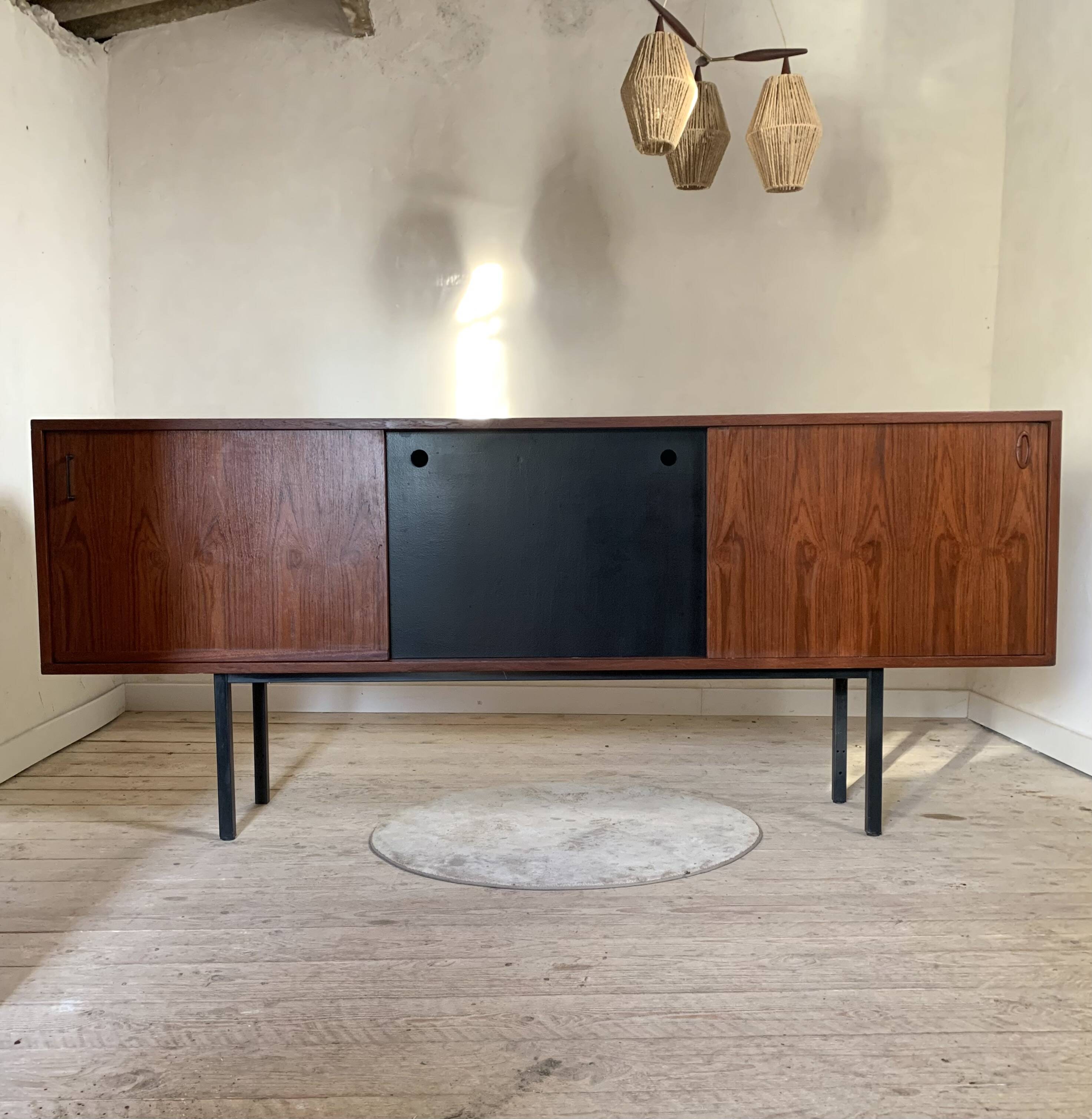 Vintage modernist teak sideboard