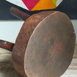 Brutalist tripod stool vintage folk art