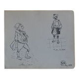 Drawing in indian ink circa 1910