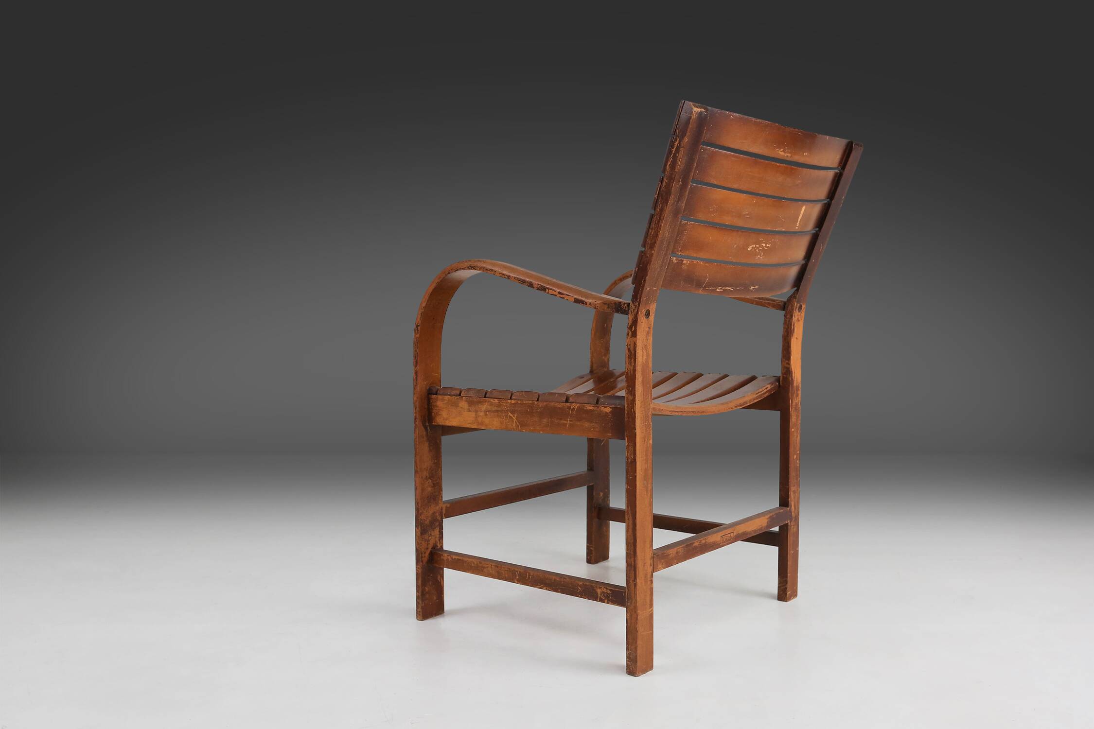Art Deco wooden armchair 1930