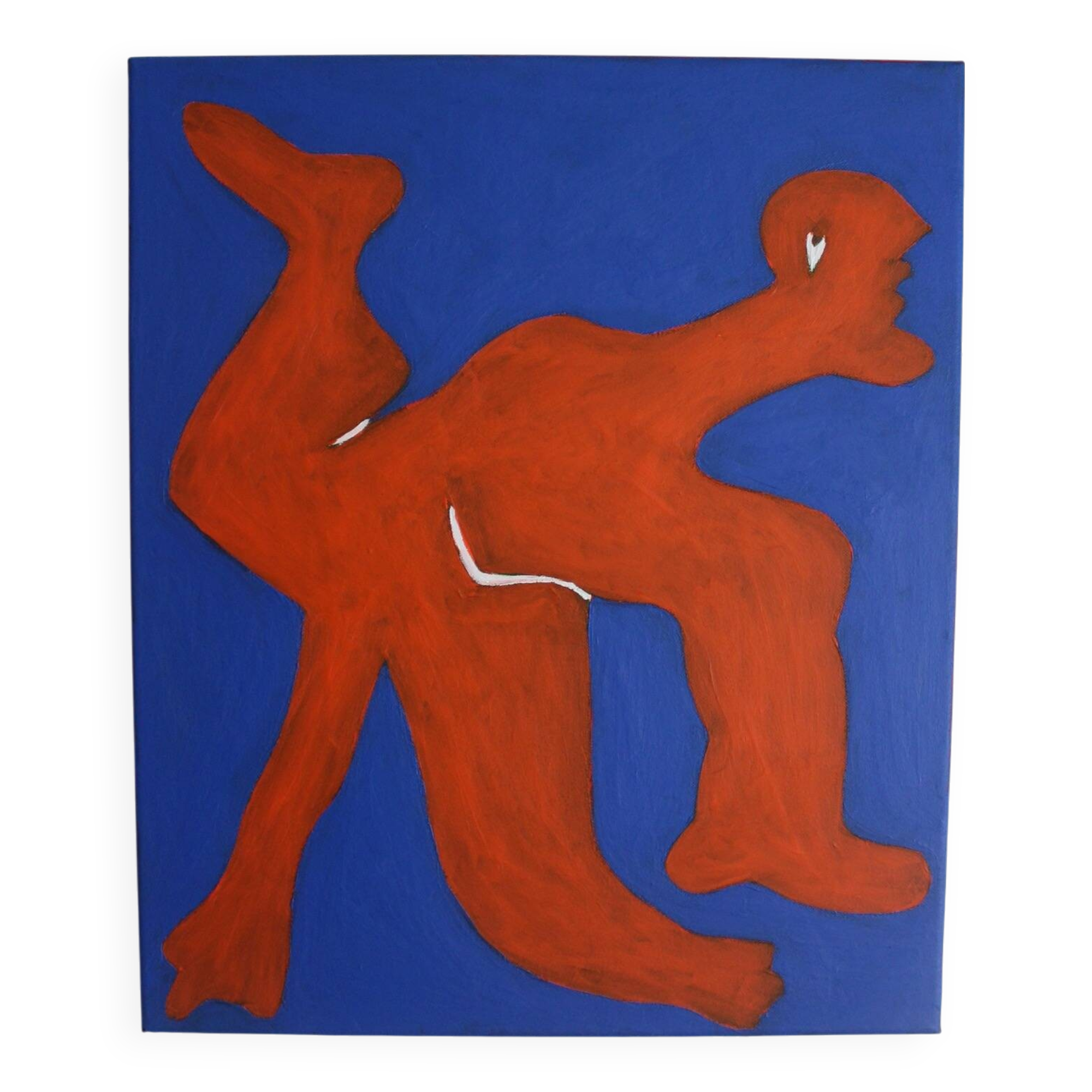 The Orange Man 55x45cm painting on stretched canvas by Bodasca