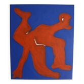 The Orange Man 55x45cm painting on stretched canvas by Bodasca