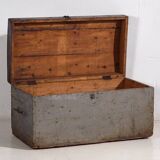 Antique silver-grey solid wood chest (circa 1920) #20